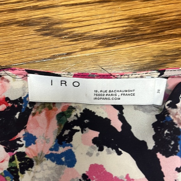 EUC IRO Bloomy Printed Wrap Dress Size 34/2 - Picture 3 of 6